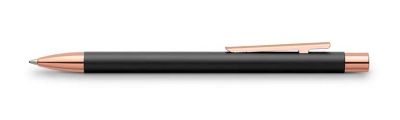 Penna a sfera Faber Castell NEO Slim nero opaco oro rosa 